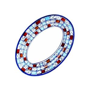 دیس بیضی متوسط نقش شطرنجی