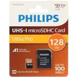 کارت حافظه microSDHC فیلیپس مدل Ultra Pro کلاس 10 U3 سرعت 100MB/sو ظرفیت 128 گیگابایت به همراه آداپتور SD