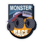 استیکر خودرو طرح Monster Race مدل BSB-00114