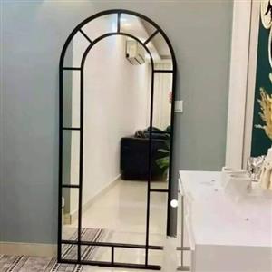 آینه قدی گنبدی قاب فلزی رنگ کوره ای