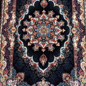 فرش  یک در یک و نیم نیلی سرمه ای 700 شانه پس کرایه
