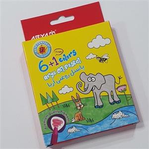 پاستل 7 رنگ آریا (مدادشمعی)