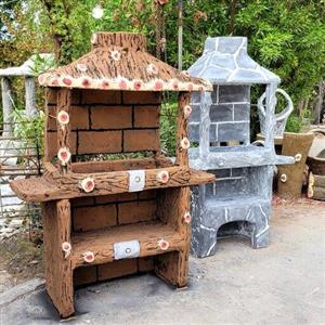 کباب پز سیمانی طرح چوب خاص