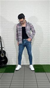 شلوار اسکینی آبی