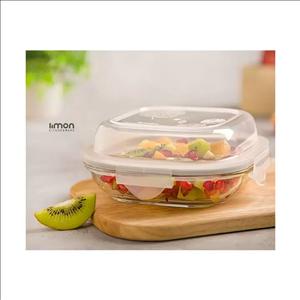 ظرف شیشه ای سرو و نگهداری  دربدار لیمون