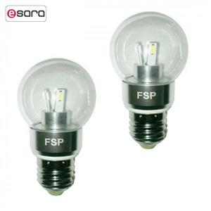 لامپ ال ای دی 4  وات حبابی اف اس پی مدل E27  بسته 2 عددی FSP Lamp Bulb 4W LED E27 2Pcs