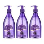 مایع دستشویی لطیفه مدل Violet Flower حجم 400 میلی لیتر بسته 3 عددی