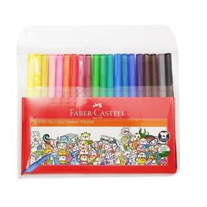 ماژیک رنگ آمیزی فابر کاستل مدل fibre tip کد 119218 بسته 20 عددی
