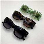 عینک آفتابی ورساچه VERSACE فول نگین کاری شده در 3 رنگ به همراه کاور پارچه ای و دستمال مخصوص
