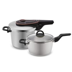 زودپز دوقلو کاراجا مدل Discovery رنگ زرگلد ظرفیت 4و6 لیتری