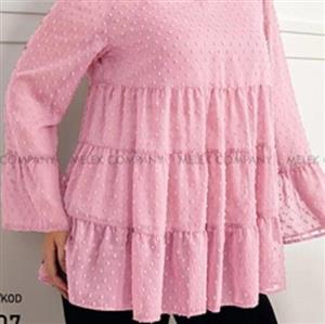 تونیک مجلسی بیگ سایز  شومیز شیک سایز بزرگ صورتی 44 تا 60