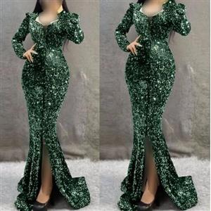 پیراهن ماکسی مجلسی زنانه شیک مزونی پولکی مدل پریناز ، لباس مجلسی سایز بزرگ زنانه ، لباس جشن عروسی عقد