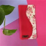 کیف پول دخترانه و زنانه طرح گل گلی با ترکیب قرمز
