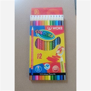 مداد رنگی 12 رنگ وک مدل colours بسته 2 عددی به همراه 3 بسته پاک کن