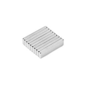 آهن ربا نئودیمیوم 20x5x2 سوپرمگنت بلوک سایز 20x5x2mm بسته 10 عددی مگامگنت