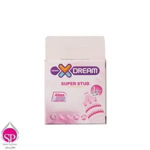 کاندوم فضایی دکمه دار  Xdream SUPER STUD  ایکس دریم بسته 1 عددی X Dream Super Stud Condom 1piece