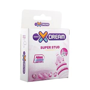 کاندوم فضایی دکمه دار  Xdream SUPER STUD  ایکس دریم بسته 1 عددی X Dream Super Stud Condom 1piece