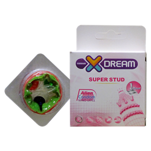 کاندوم فضایی دکمه دار  Xdream SUPER STUD  ایکس دریم بسته 1 عددی X Dream Super Stud Condom 1piece