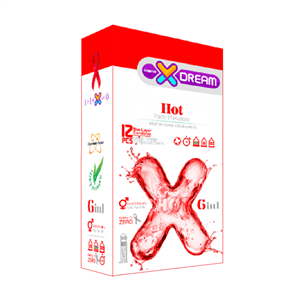 کاندوم داغ ایکس دریم XDREAM HOT  بسته 12 تایی X Dream Hot Condom 12pcs