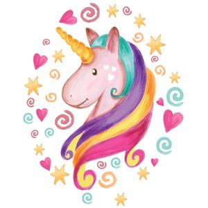 استیکر دیواری صالسو آرت طرح unicorn rainbow hk 