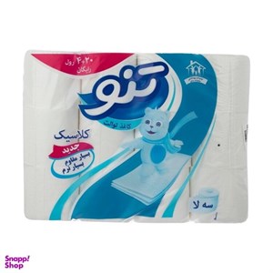 دستمال توالت رولی سه لایه  تنو