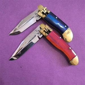 چاقوی فشاری (ضامن دار ) فولادی زنجان سایز  کوچک