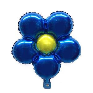 بادکنک فویلی مدل Blue Flower 