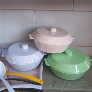سوپ خوری ملامین رنگی درب دار کوچک مارک یزد گل ( قابلمه ملامین) 