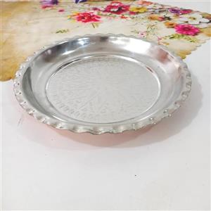 دیس پلو خوری مسی زنجان داخل طرح دار قلع شده دور چین دار