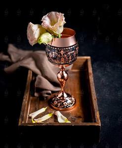 جام بزرگ حکاکی روی مس