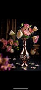 گلدان صراحی حکاکی روی مس