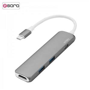 هاب 4 پورت USB-C ویوو مدل H1 Wiwu H1 Dual 4 in 1 USB-C Hub