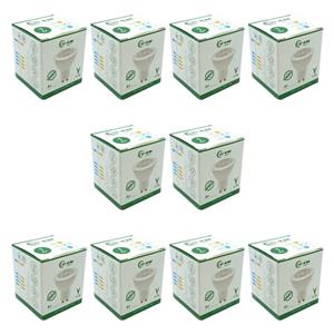 پک 10 تایی لامپ هالوژن 7 وات لنزدار LED4M سرپیچ GU10 (استارتی)