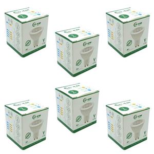 پک 6 تایی لامپ هالوژن 7 وات لنزدار فورام LED4M سرپیچ GU10 (استارتی)