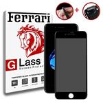 Full Cover and Full Adhesive 3D Privacy and Clear Crystal and camera protector Ferrari Temperd glass Apple iPhone 7Plus / iPhone 8Plus