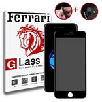 Full Cover and Full Adhesive 3D Privacy and Clear Crystal and camera protector Ferrari Temperd glass Apple iPhone6 / iPhone6s