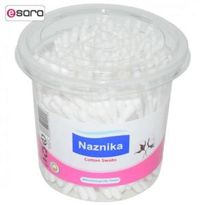 گوش پاک کن نازنیکا مدل Cotton Swabs بسته 200 عددی 