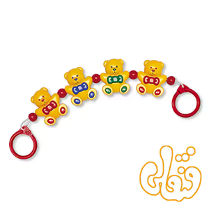 آویز کریر خرس جغجغه ای تولو Little Friends Stroller Rattle 87120