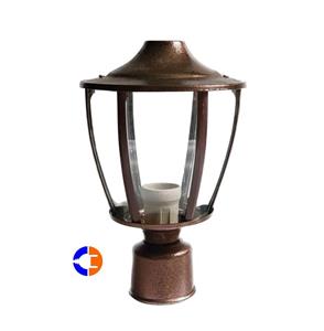 چراغ حیاطی سرلوله رنگ مسی جنس فلز و شیشه