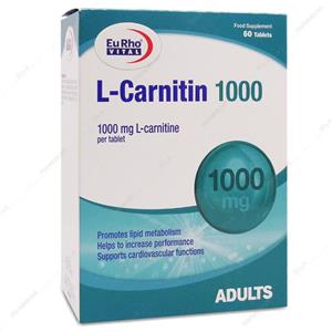 قرص ال کارنیتین L-Carnitin 1000 یوروویتال 60 عددی
