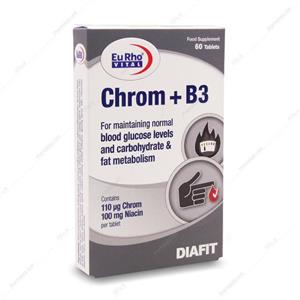 قرص کروم ChromB3 یوروویتال 60 عددی