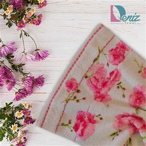 حوله دستی طرح سارا رنگ صورتی