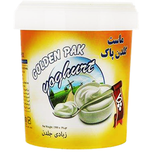 ماست گلدن پر چرب همزده 1500 گرمی پاک Pak Full Fat Golden Yoghurt 1.5 Kg