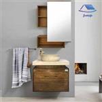 روشویی کابینتی صدف مدل اوشن طرح چوب