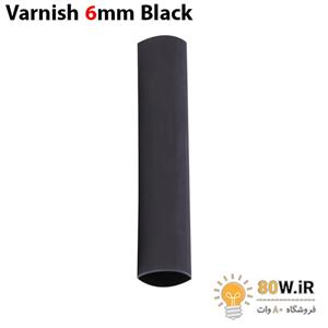 وارنیش حرارتی سایز ۶mm مشکی (یک متر)