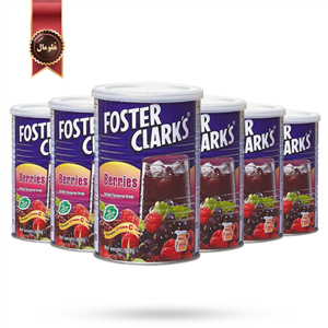 پودر شربت فوستر کلارکس foster clarks مدل توت ها berries وزن 900 گرم بسته 6 عددی 
