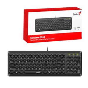 کیبورد سیم دار فانتزی اسلیم جینیوس Q200 کد 5140