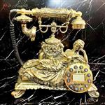 تلفن رومیزی آلومینیومی سلطنتی در طرح بانو طلایی رنگ