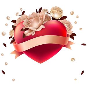 استیکر دیواری صالسو آرت طرح flower heart az 