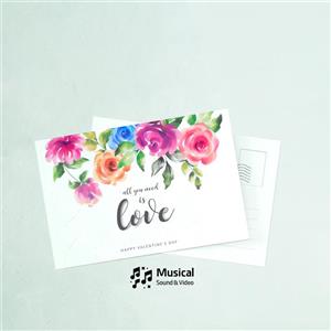 کارت پستال مدل Love